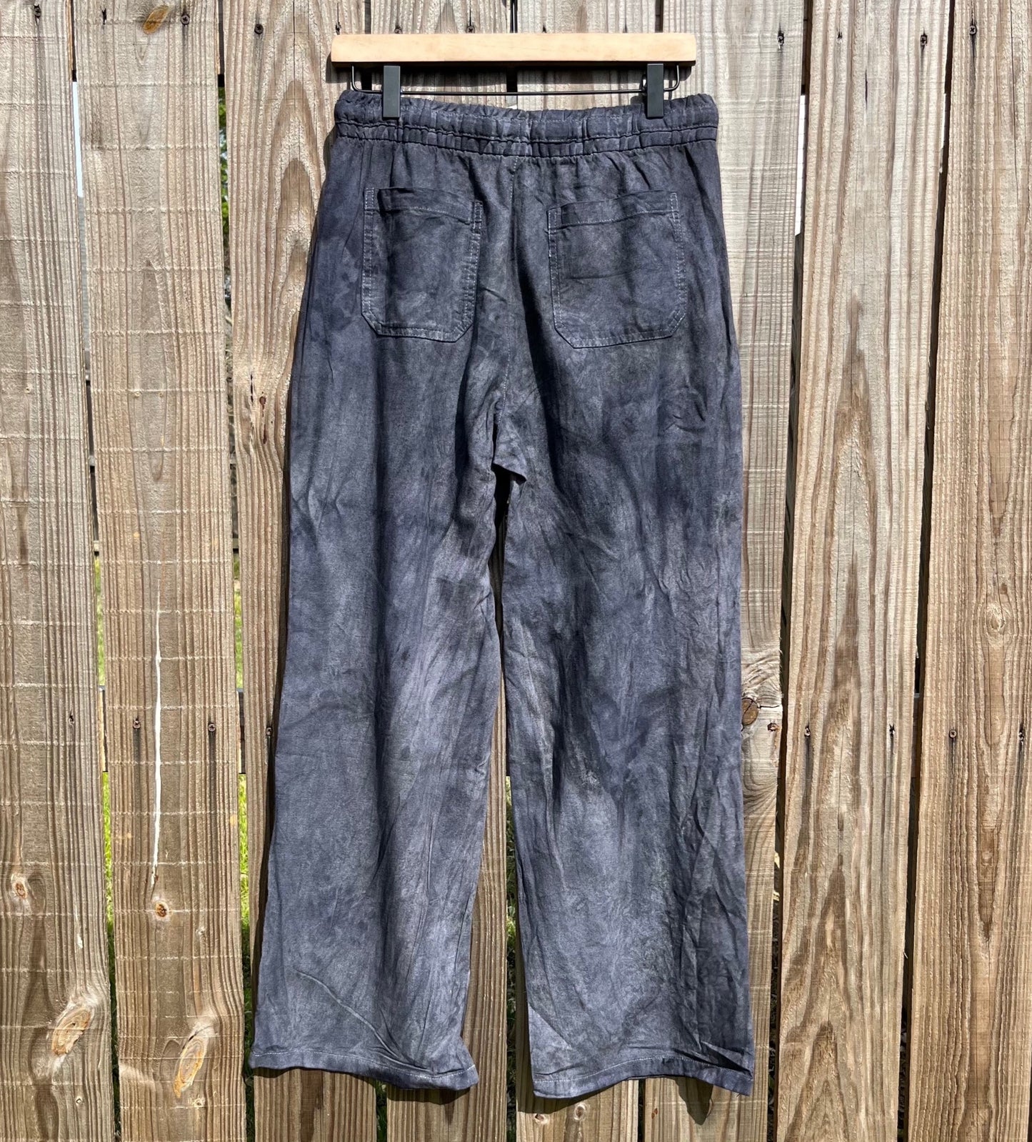 Stormy Night Tie Waist Wide Leg Linen Pants